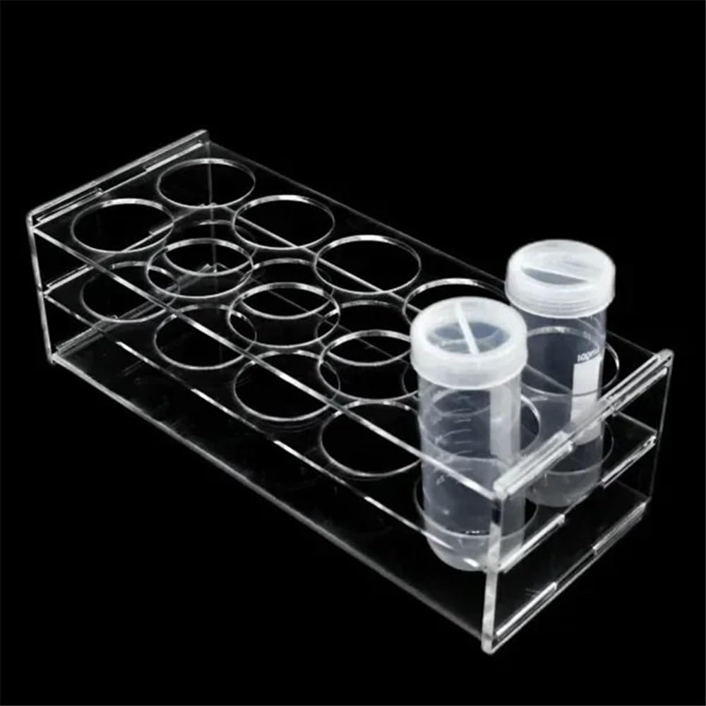 Gestell for Zentrifugenröhrchen 120 ml, Ständer for 10 Röhrchen, transparenter Röhrchenhalter, Durchmesser 45 mm