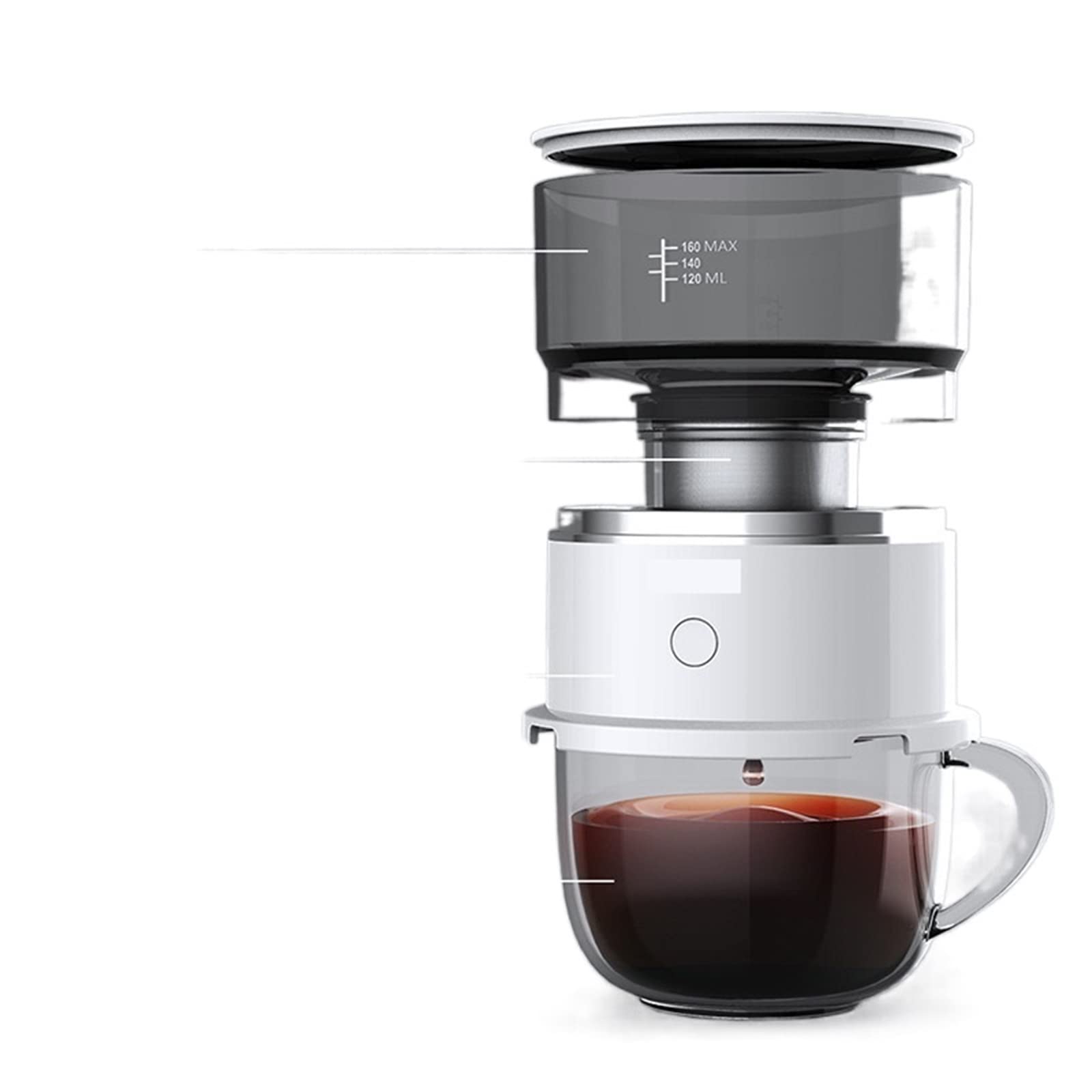 Coffee Maker Coffee Pot Mini Coffee Machine Hand-Pressed Coffee Maker Coffee Brewer Grinder Automatic Hand Drip Coffee Maker