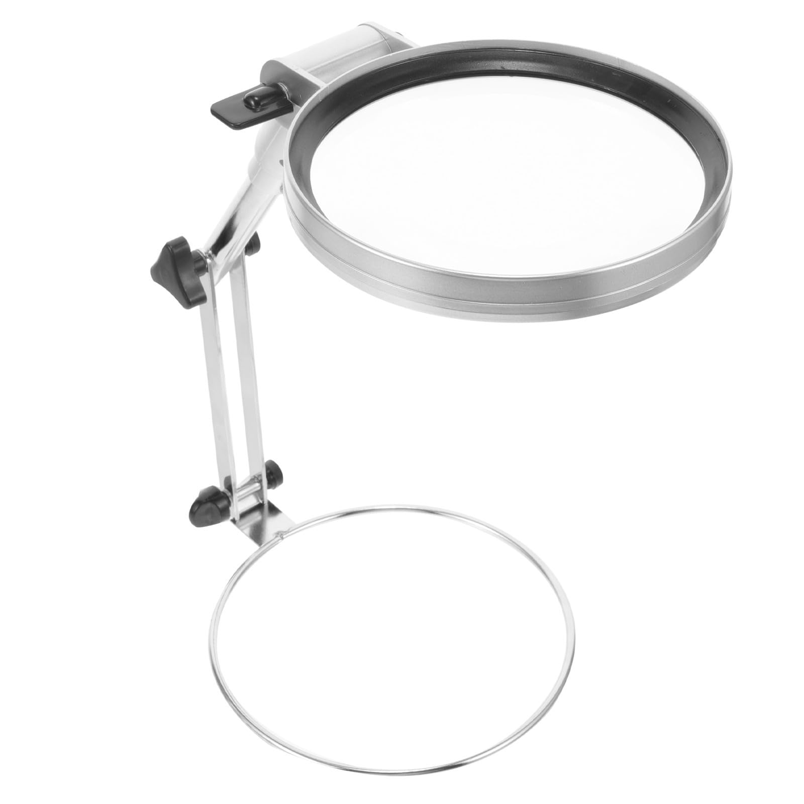 Faltbare LED Schreibtischlupe mit Licht Freihändig Leichtes Vergrößerungsglas aus Acryl und Metall Abnehmbarer Griff zum Weben und Malen