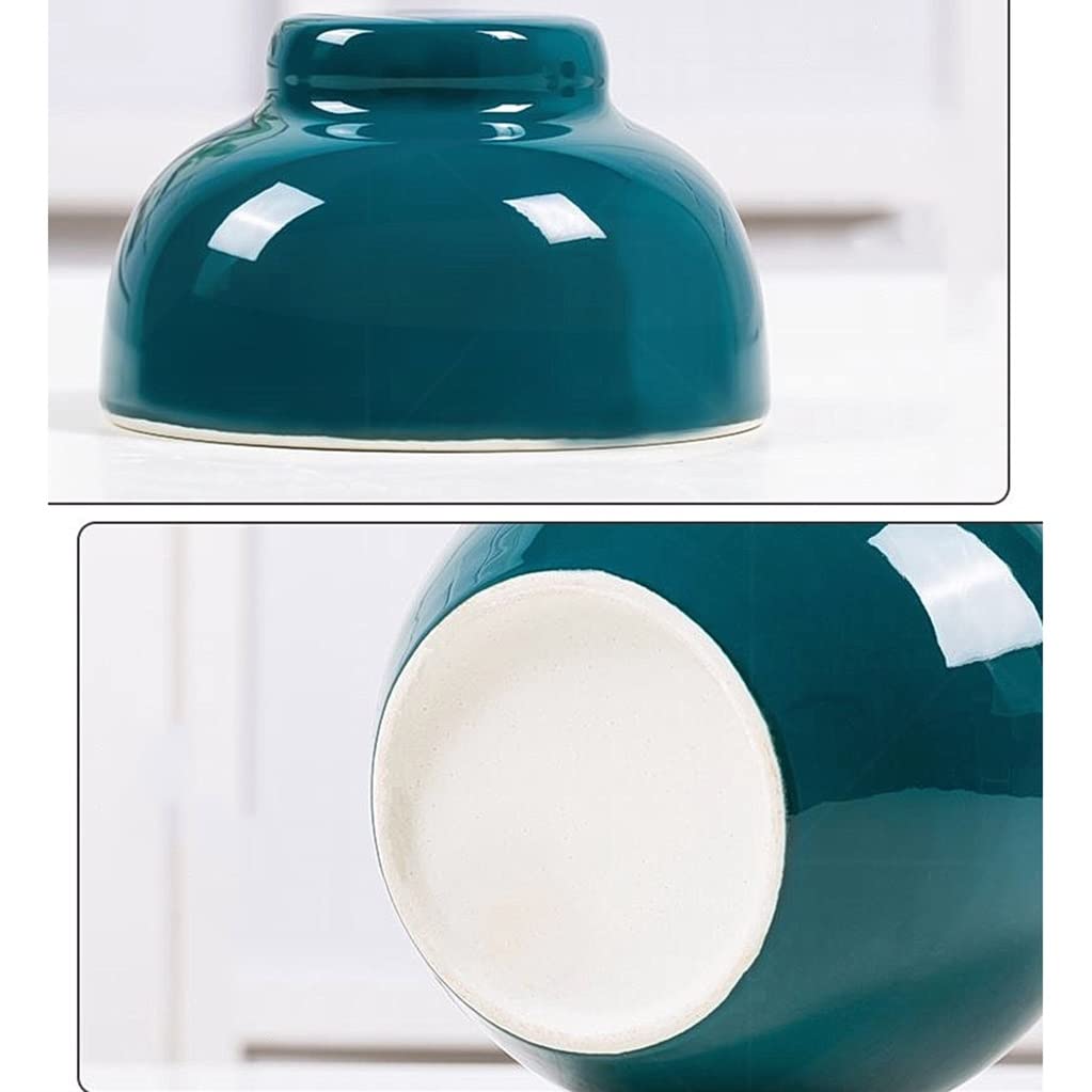 Gesunde Keramikgurken Glas Fermenting Glas Esstisch Pushels Container Gärung Clock Jar Gärung Pickling Pot for Kimchi Sauerkraut Pickles Gärtetes Gemüse Kombucha, Grün (Größe : M)