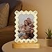 Attivolife Light up Wavy Photo Frame, 4x6 Inches Picture Frame Cute Night Light for Bedroom Aesthetic, Unique Birthday Christmas Gifts for Girl Lover Friends
