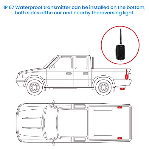 AUTO-VOX M1W Wireless Backup Kamera-Kit,Rückfahrkamera drahtlos, IP68 Wasserdicht LED Super...