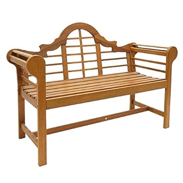 AMAZON - Achla Designs OFB-01 Lutyens Indoor/Outdoor Garden Bench, Natural, 4 ft