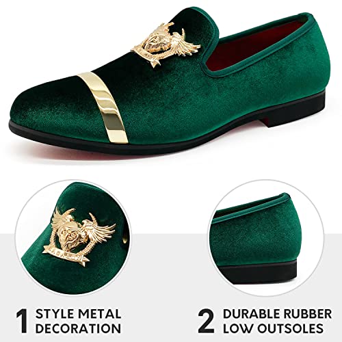 Men's Loafers Vintage Slip on Suede Dress Shoes Velvet Dress Loafers Size 7-133