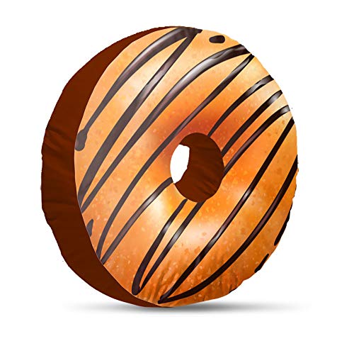 Image of Kesar Enterprises Donut /Doughnut Cushion /Pillow | Velvet Fabric|Birthday Gifts | Soft Toys | Suitable for Wheelchair, Car Seat, Home or Office for Kids Cushion | Size 14x14 inches