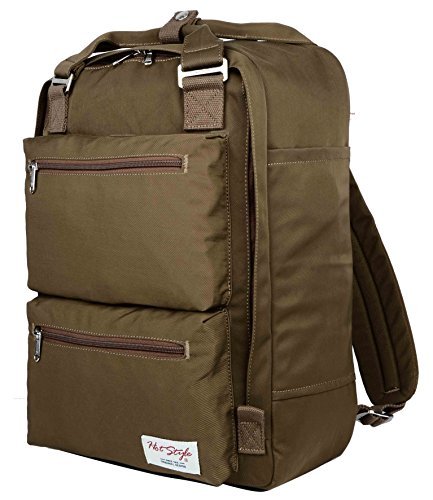 HotStyle DAYBREAK Zaino Borsa Impermeabile - con Vano PC 15 pollici (44x32x15cm), Oliva