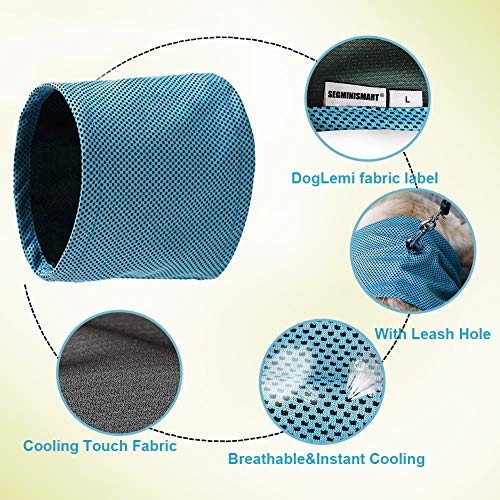 Kühlhalsband für Hunde, Hunde halstücher Kühlend, Hundehalsband Kühlend, Kühlende Halstuch Hund, Kopftücher Kühlend Hund, Sommer Pet Instant Cooling Schal (L)