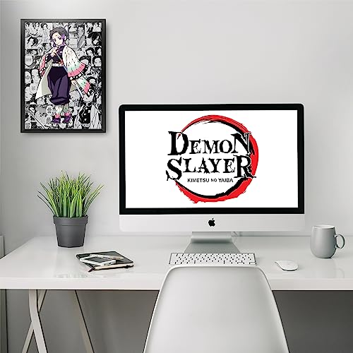 Image of MCSID RAZZ - Demon Slayer - Shinobu Kocho - The Insect Hashira Design A4 Size Poster (With Frame) - Best Gift For Demon Slayer Fans /Best Artifacts To Your Home & Decor /For Anime Fandom