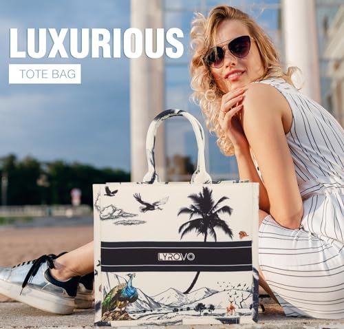 Lyrovo-Canvas-Tote-Bag-for-Women-Purse-Handbag