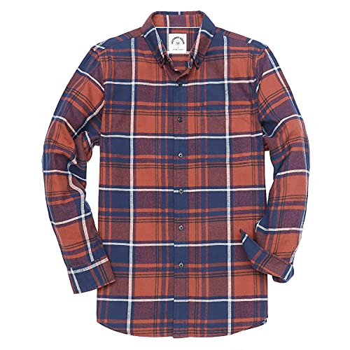 Mens Flannel Shirt Long Sleeve Plaid Flannel Shirt For