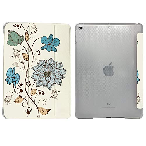 Image of DuraSafe Cases for iPad 9.7 Inch 5th 6th Air 1st Air 2nd Gen [iPad 5 6 Air 1 Air 2 ] A1893 A1822 A1566 MD785HN /A MD788HN /A MD786HN /A MD789HN /A Printed Sleek Design Flip Case - Watercolor Flowers