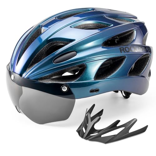 ROCKBROS Fahrradhelm Rennrad Helm Radhelm mit Abnehmbaren Visier Cityhelm...