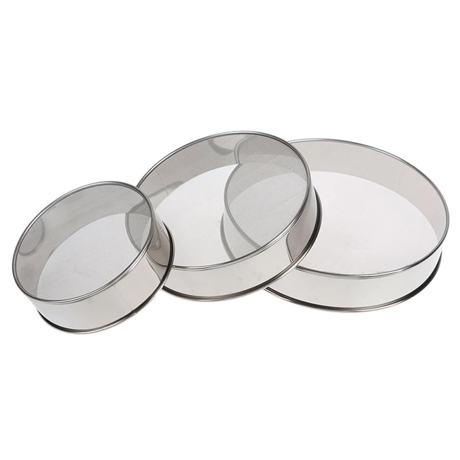 3PCS Küche Fein Mehl Sieb Edelstahl für Mehl