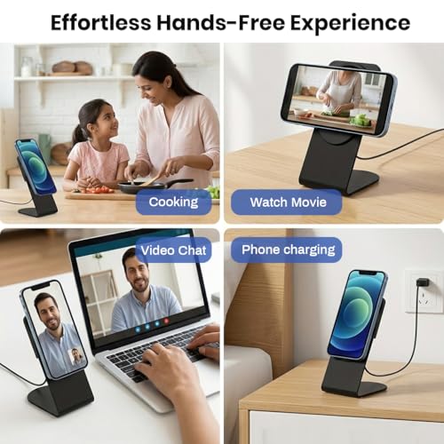 Image of ZORBES Wireless Charging Dock Phone Stand Desktop Aluminum Alloy Cable Slot