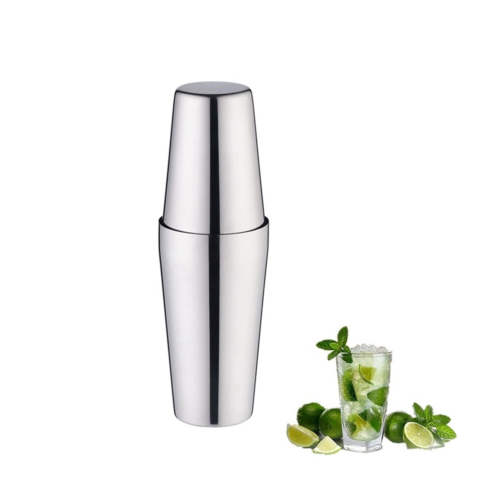 Shaker Cocktail Cocktail Shaker en Acier Inoxydable Boston Shaker Bar Mélange Outil Parfait for mélange Margarita, Manhattan et Autres Boissons à la Maison. Set à Cocktail