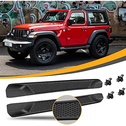KKoneAuto Running Boards Compatible with 2018-2023 Wrangler JL 2-Door Models OE Style Side Steps, Black Cover