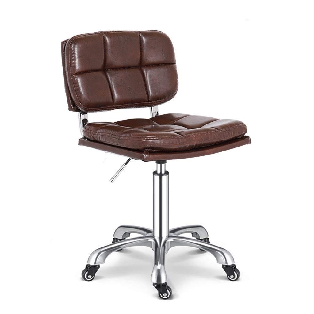 Tabouret de salon marron MU fauteuil élégant pour bureau et coiffure