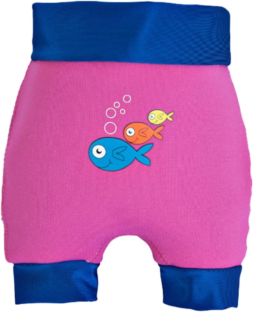 SwimbestSwimBest Swim Nappy/Shorts - Soft Snug Fitting Swim Nappy, Ages 3-24 Months (Pink/Blue, 3-6 mths (Pack of 1))