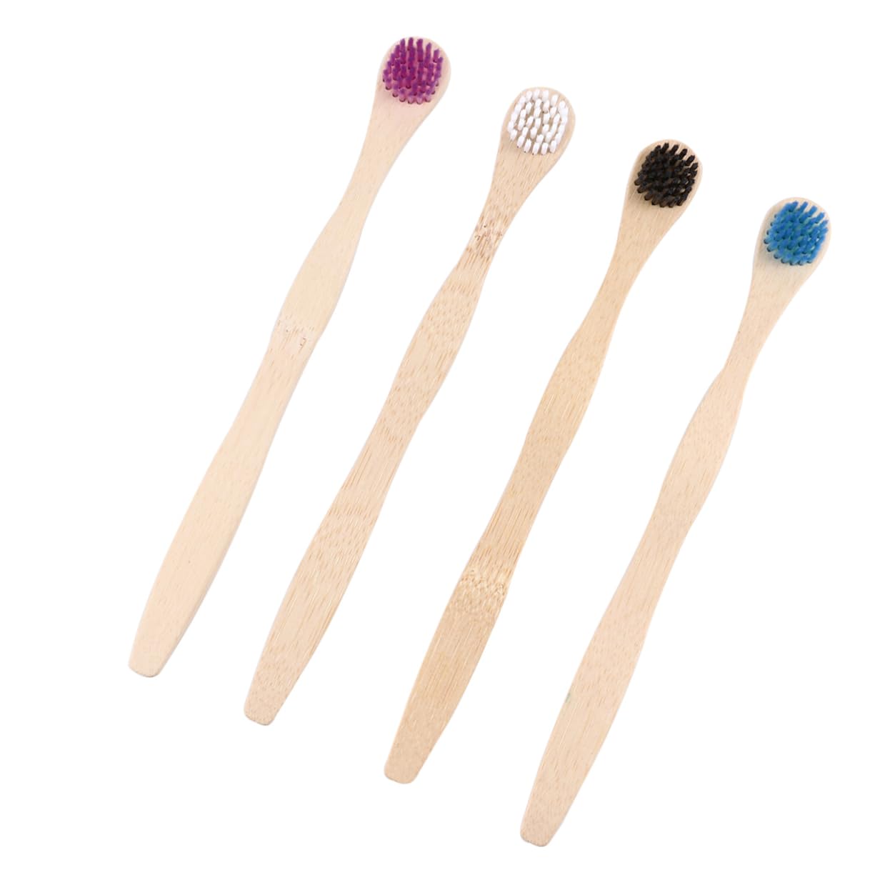 HOLIDYOYO 4Pcs Scraper Ergonomic Design for Oral Deep Cleaning Brush White Blue Black and Violet Fight Bad Breath