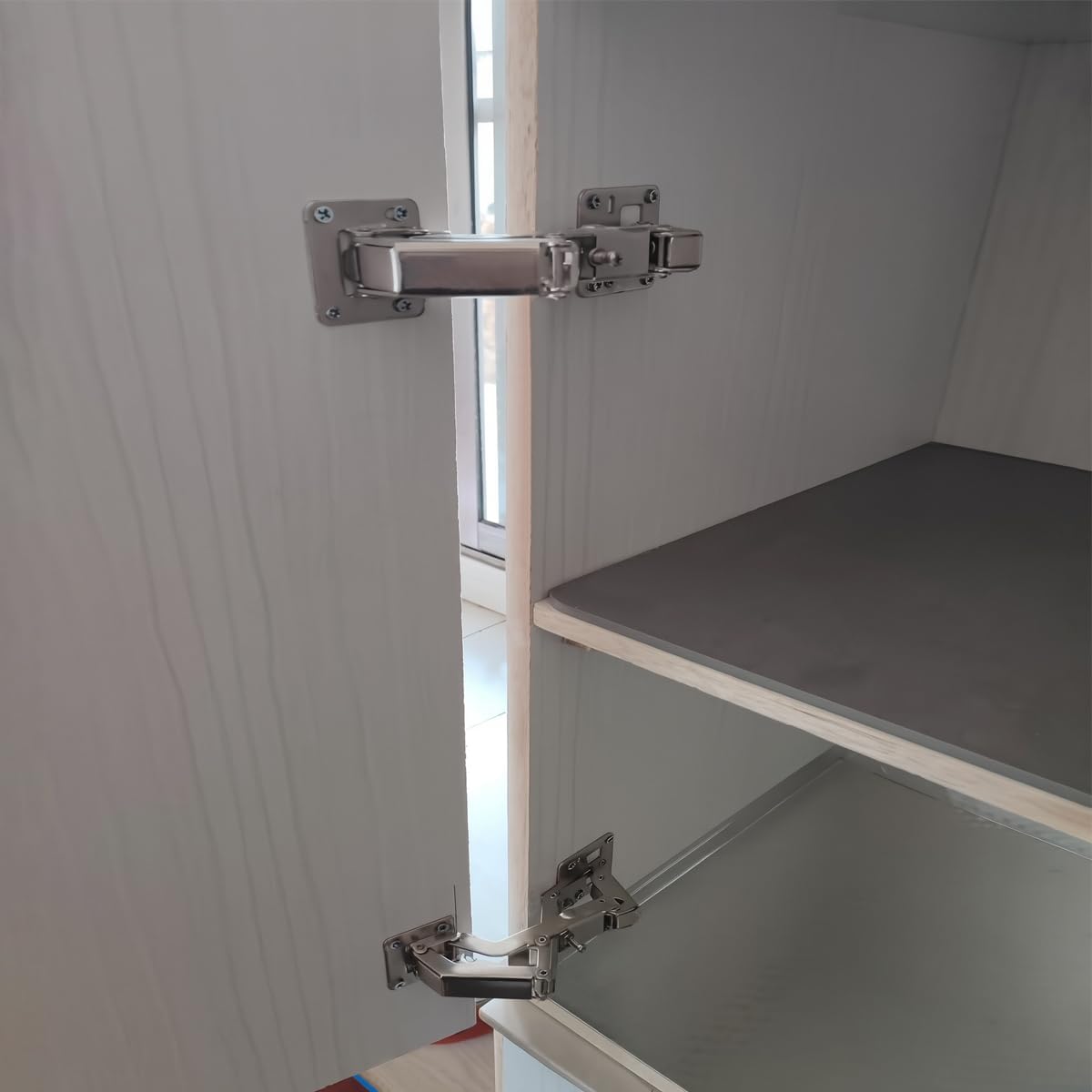 4 Pack -170 Degree Hinge Frameless Cabinet Door Hinge Concealed Soft Close Cabinet Hinge - Universal Installation for Heavy-Duty Cabinet Doors