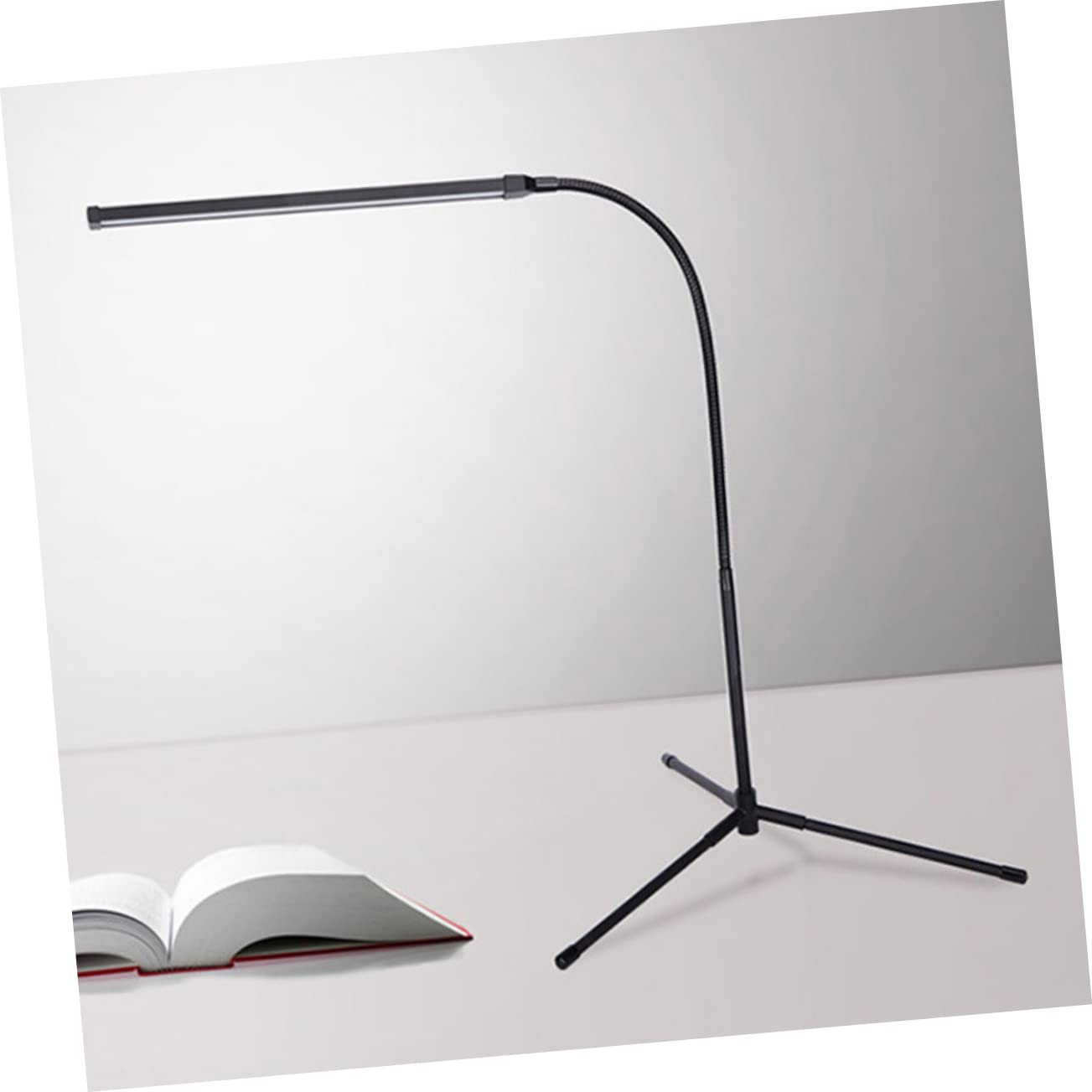 OSALADI Lampada da Lettura Luce senza Abbagliamento Dimmerabile con Clip LED Braccio lungo Flessibile, Alimentazione Usb Nero per Scrivania e Libro