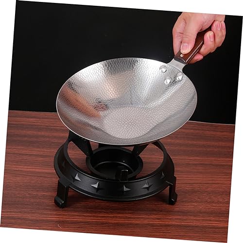 Wok con mango de madera y acero inoxidable miniatura 7