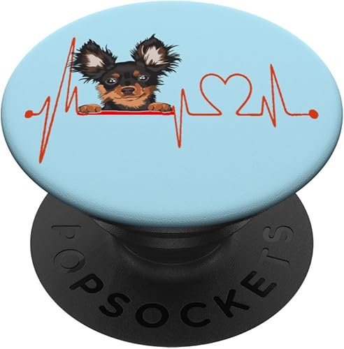 Juguete ruso Terrier Heartbeat EKG My Dog Is My Valentine PopSockets intercambiables PopGrip