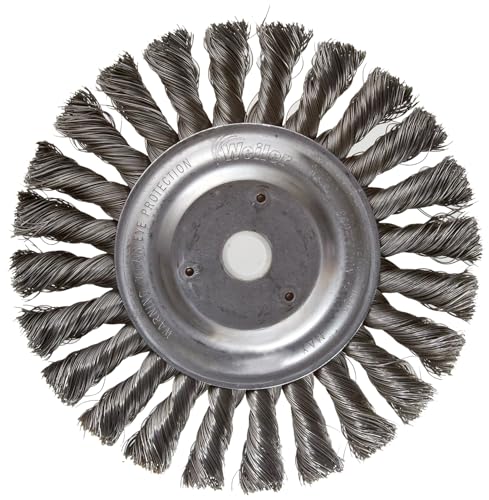 Weiler 08085 6" Standard Twist Knot Wire Wheel, .014" Steel Fill, 5/8"-1/2" Arbor Hole, Made in the USA (Pack of 10)