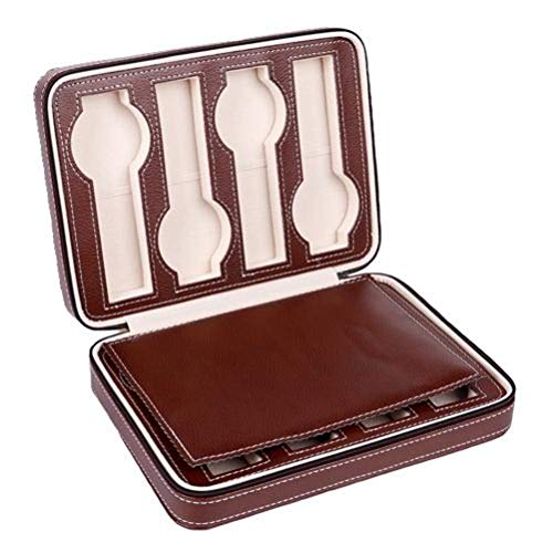 Bijoux sac de rangement cuir kaffe de qualité supérieure 8 grids - 2