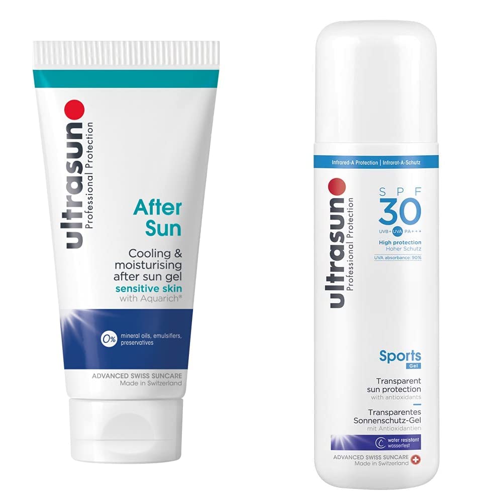 ultrasunAftersun 100 ml & Sports SPF 30 Transparent Sun Protection Gel, 200 ml