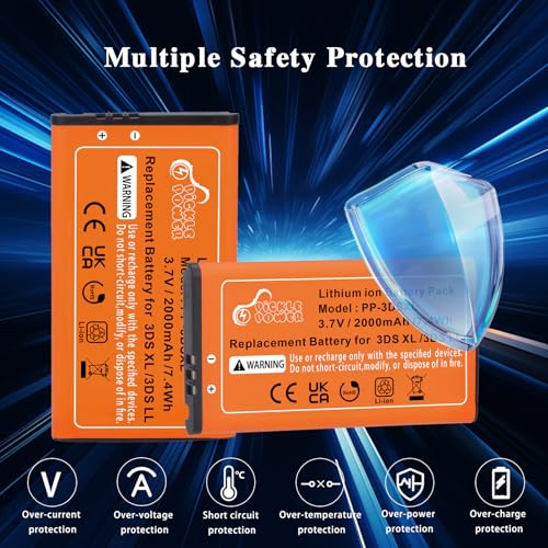 Image of Pickle Power 3DS XL Battery, 2000mAh SPR-003 Battery Replacement for Nintendo 3DSXL /New 3DSXL / 3DS LL /New 3DS LL Game Console, with Repair Tool Kit