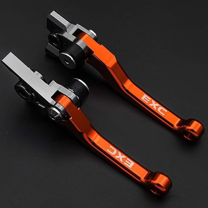 CNC Clutch & Brake Lever Set For KTM 450SX-F (2007-08), 250SX-F (2005-06) – Orange Anodized