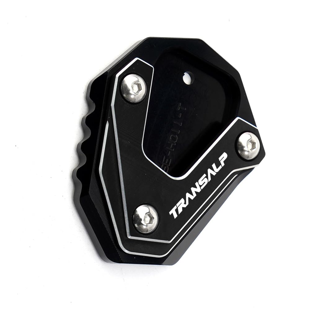 Per TRANSALP XL600V XL650 XLV 600 650 700 Accessori Moto CNC Cavalletto Laterale Supporto Estensione Piastra (Nero)