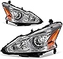 AUTOSAVER88 Projector Headlight Assembly Compatible with 2013 2014 2015 Altima/13 14 15 Altima 4-Door Sedan Replacement Driver & Passenger Side Chrome Housing