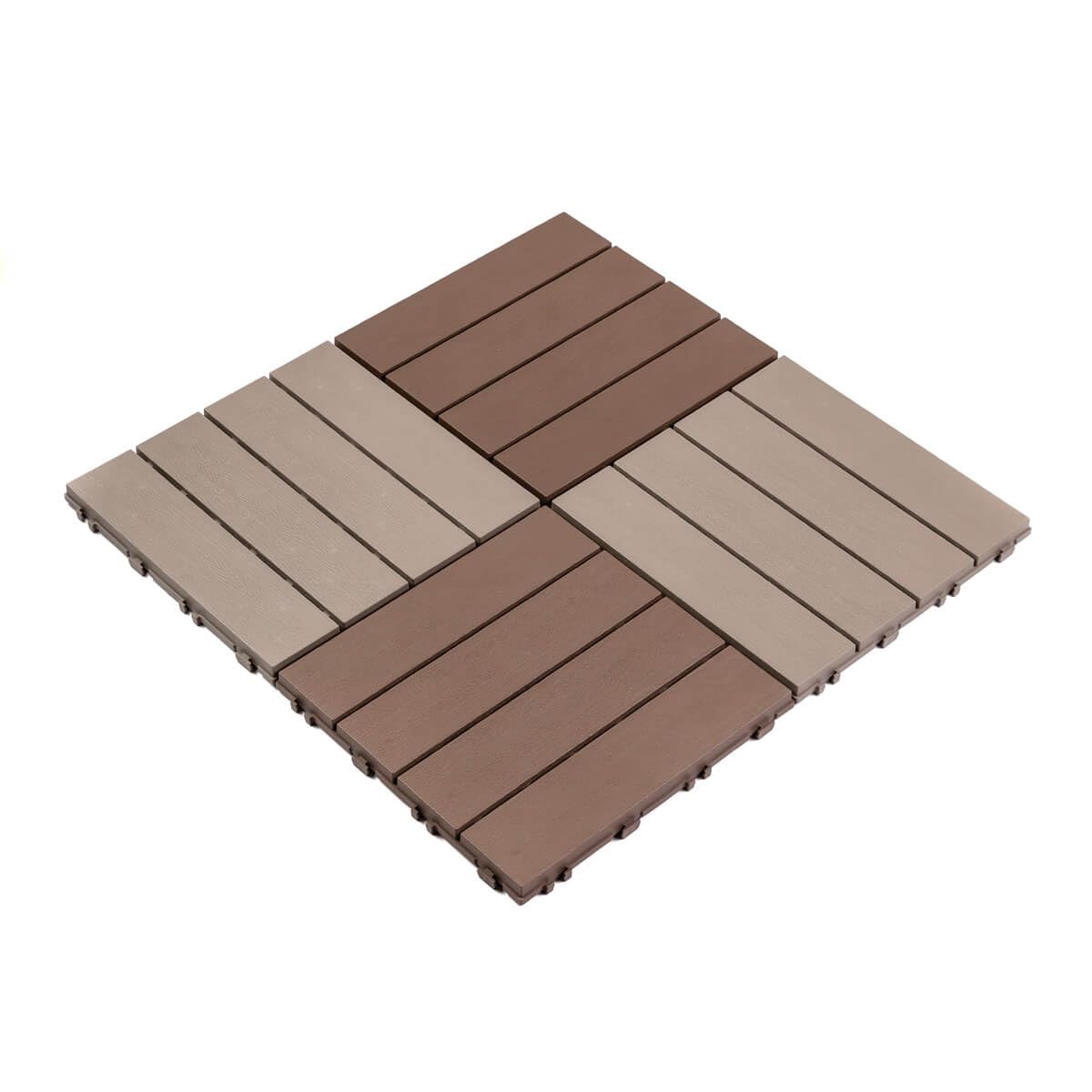 PCV Terrassenfliese Eco Anthrazit 30 x 30 x 2 cm