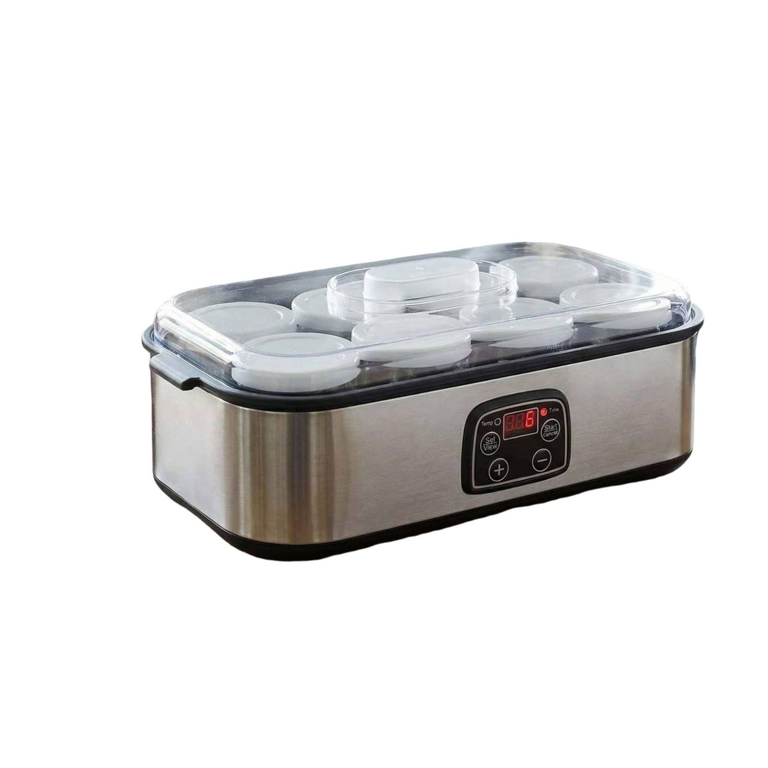 Stainless Steel Yogurt Maker with Glass Jars Digital Electric Yogurt Maker Compact Fermenter Automatic for Families, Kitchen, Meal Prep, Au 220V-picture-26