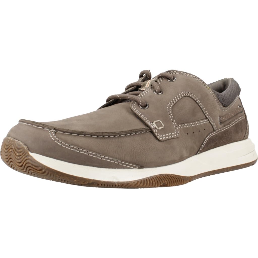 Clarks Sailview Lace Mens Taupe Nubuck, 9