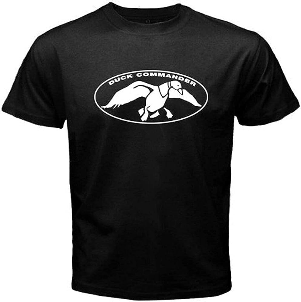HUUXUXQ Duck Dynasty Duck Commander Tv Show Men's White Black T-Shirt SizeColour6(Small)