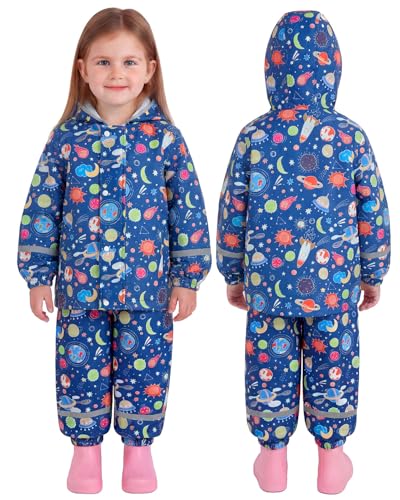 Combinaison imperméable 2 pièces JiAmy pour enfants de 1 à 12 ans avec sac