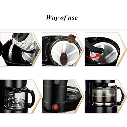 KJFSTJHMM Haushalt Kleiner halbautomatischer Filter-Kaffeemaschine, Anti-Tropf-Design, Abnehmbarer Filter, warmes… – Bild 6