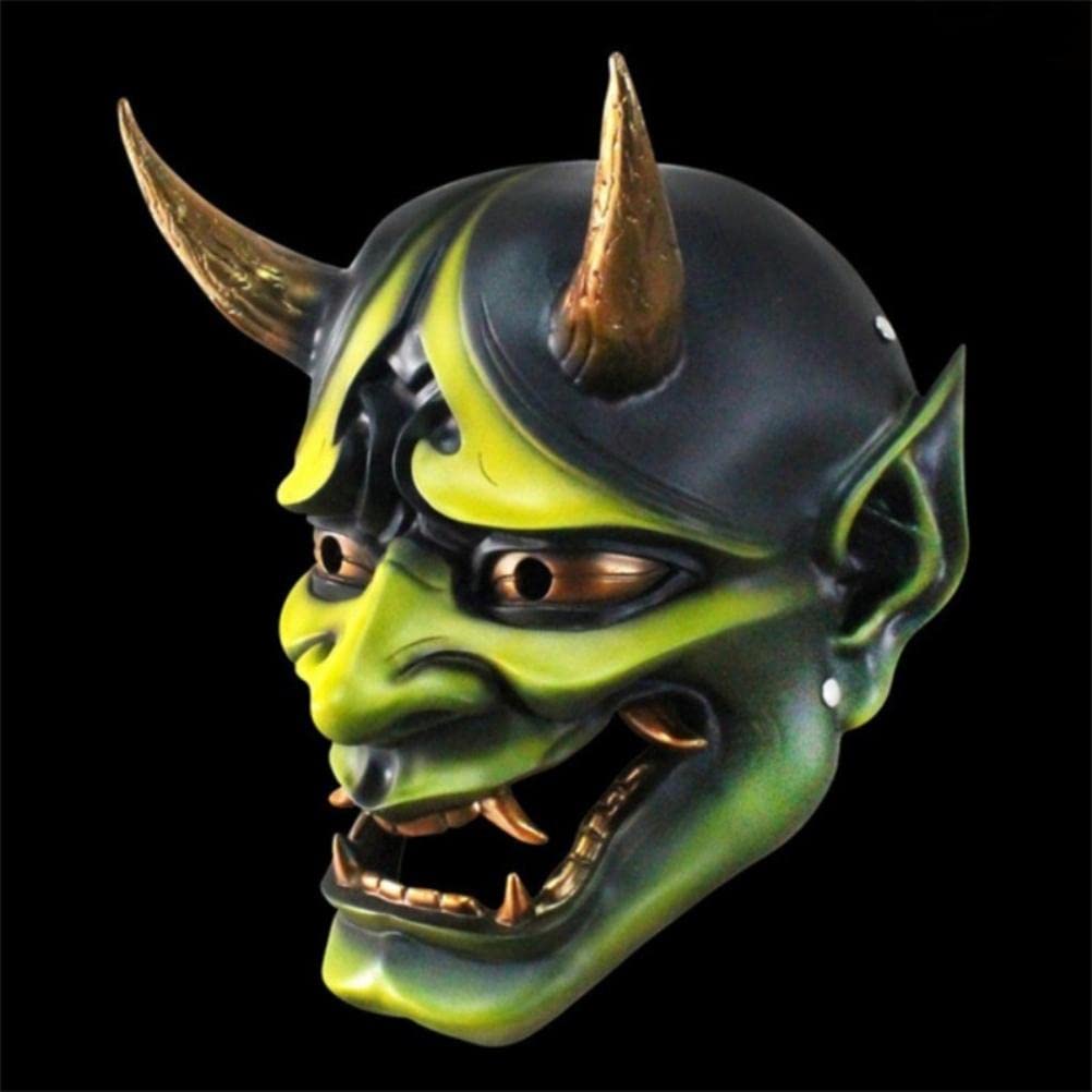 Faccia per il Cosplay Giapponese di Halloween, Copertina in Resina Horror, Copertina di Demoni Fantasma, Copertina del Viso Samurai Demon Oni, Copertina per le Performance del