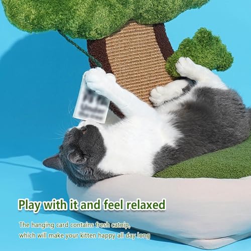 Rascador con cama para gatos 55x50x40 cm miniatura 3