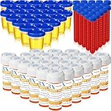 RimCereal 96 Pcs Graduation Nursing Party Supply, 8 Dram Empty Pill Bottles Push Down and Turn Pill Cases, 4oz Specimen Cups Urine Sample Jars 15 ml Test Tubes Sticky Label(Halloween)