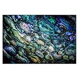 Jigsaw Puzzles 1000 Pieces for Adult Nature Texture Nacre Mother Pearl Inner Side Paua Perlemoen Abalone Puzzle Game for Family Wooden Puzzle Toy Educational Games Puzzles for Home Decor