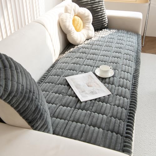 Situhaonan Dicke Sofa überzug Waschbar für Haustiere, Couch Überzug, Anti-Rutsch Sofabezug, (Dark Grey, 70x150cm)