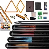Collapsar Pool Table Accessories Kit, Premium Pool Stick & Retractable Cue Bridge, Billiard Balls Set &Table Covers, Ball & Cue Racks and Other Billiard Accessory