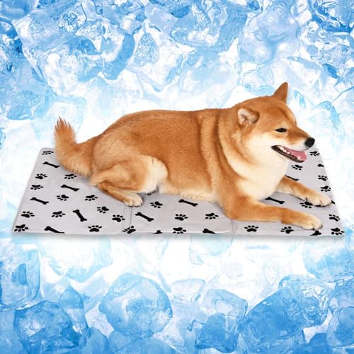 Athvibad Dog Cooling Pad, Summer Ice Mat for Dogs,Portable & Washable Sleeping Pad for Small Medium and Large Pets,Outdoor Home Use