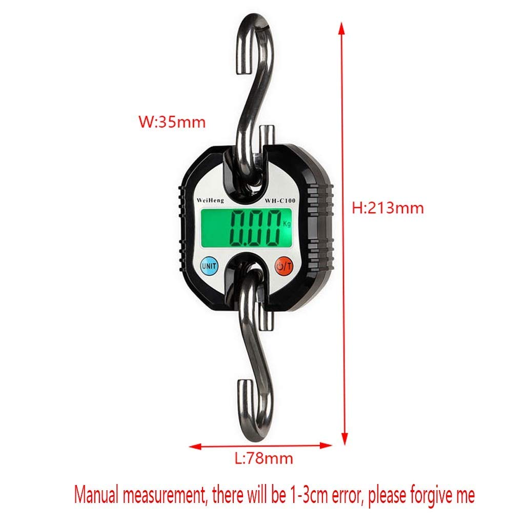 Mini wagi do paczek, waga dźwigowa 150 kg x 0,1 kg Waga elektroniczna Nadaje się do ekspresowej dostawy, magazynu, dużego ważenia itp. (Czarny, 150 kg x 0,1 kg) Stylowa, bardzo smukła waga do ważenia