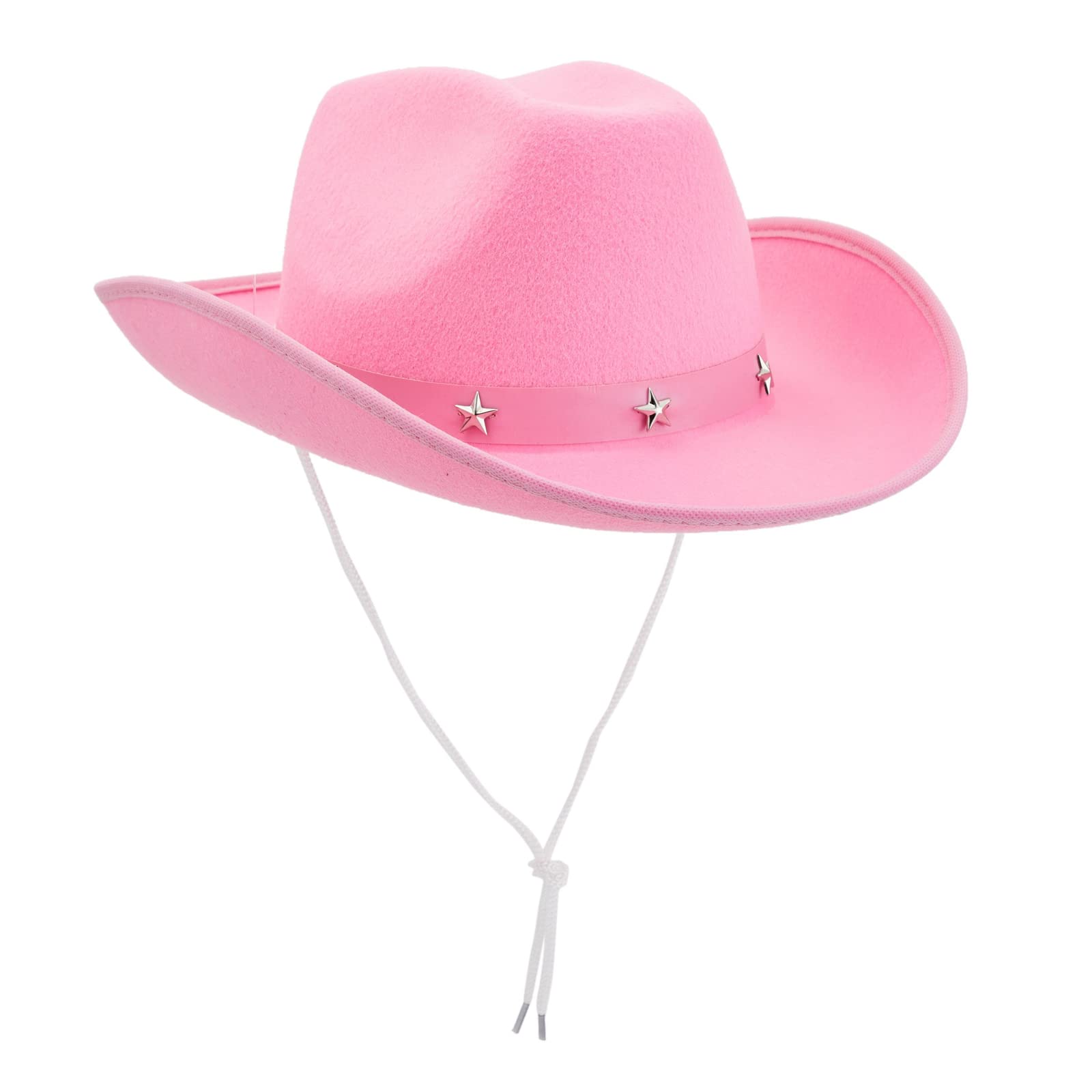 Zodaca Felt Pink Cowgirl Hat for Women and Men - Pink Cowboy Hat for Costume Accessories (14.8 x 10.6 x 5.9 Inches)