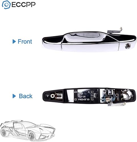 Miniatura 6 de ECCPP Manijas de puerta exteriores exteriores delanteras del lado del pasajero para Chevy 2007-2013 para Chevy para GMC para Cadillac Chrome